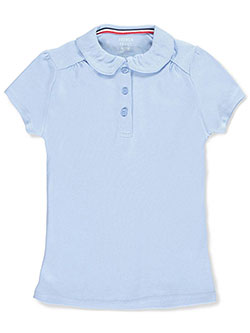 S/S Peter Pan Collar Polo by French Toast in blue and white