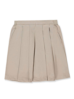 Girls' Pleated Scooter Skirt by French Toast in Khaki
