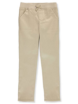 Girls' Pull-On Pants by French Toast in khaki and navy, Sizes 2-6X