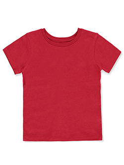 Boys' Basic Crew Neck T-Shirt by French Toast in Red
