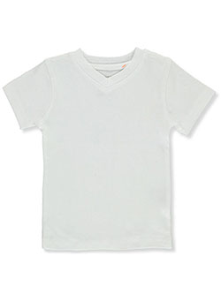 Boys' Basic V-Neck T-Shirt by French Toast in White