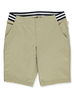 Girls' Contrast Waist Twill Shorts by French Toast in khaki and navy