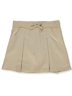 Girls' Pull-On Scooter Skirt by French Toast in khaki and navy