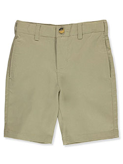 Boys' Flat Front Shorts by French Toast in khaki and navy