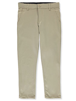 Boys' Slim Performance Pants by French Toast in khaki and navy