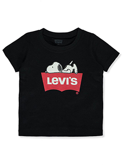 Baby Boys' Peanuts Lounging Snoopy T-Shirt by Levi's in black and navy - T-Shirts