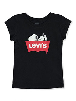 Baby Girls' Snoopy Naptime Graphic T-Shirt by Levi's in Black