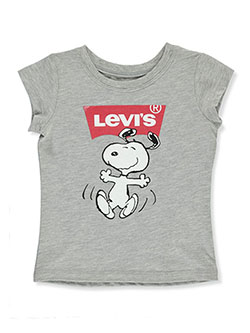 Baby Girls' Snoopy Dance Graphic T-Shirt by Levi's in Gray, Infants