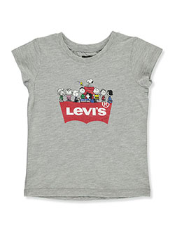 Baby Girls' Peanuts Gang Graphic T-Shirt by Levi's in Gray