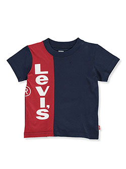 Baby Boys' Vertical Pieced Graphic T-Shirt by Levi's in Navy