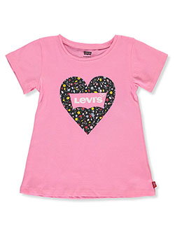 Baby Girls' Floral Heart T-Shirt by Levi's in Pink