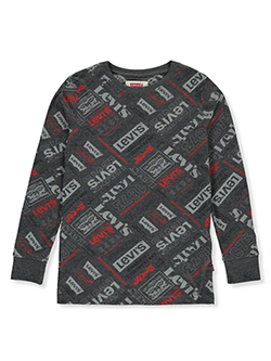 Boys' Long-Sleeved T-Shirt by Levi's in Charcoal gray multi