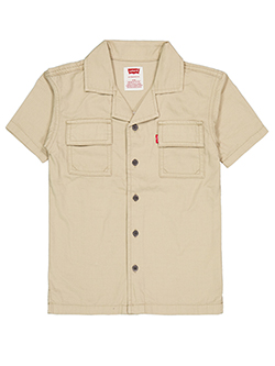 Levi's Boys' Short-Sleeve Cargo Utility Shirt