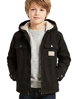 Levi's Boys' Sherpa-Lined Hooded Trucker Jacket