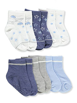 Aden Baby Girls 6-Pack Gripper Socks