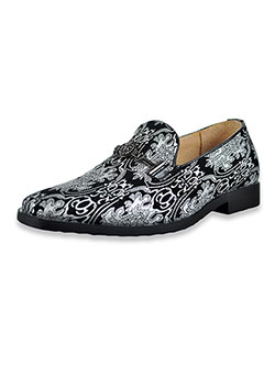 silver dress red shoes