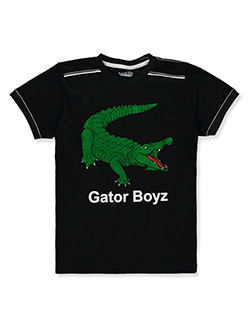 Boys' Gator Boyz Foil T-Shirt by Bucheli Kids in black and white, Boys Fashion