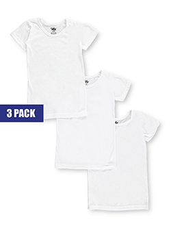 Little Girls' Toddler 3-Pack T-Shirts by Tato in White