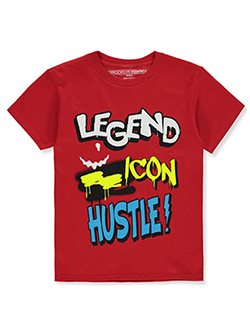 Boys' Legend Icon Hustle T-Shirt by Brooklyn Vertical in Red