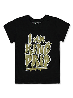 Boys' King Drip T-Shirt by Brooklyn Vertical in Black