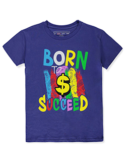 Boys' Born To Succeed T-Shirt by Brooklyn Vertical in Royal blue