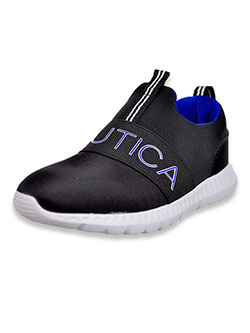 Boys' Single Strap Slip-On Sneakers by Nautica in Black, Shoes