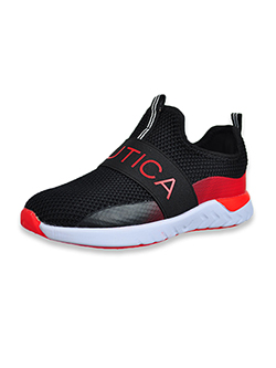 Boys' Tuva Slip-On Shoes by Nautica in Black/red