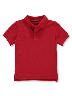 Little Boys' School Uniform Pique Polo by Nautica in red, royal blue and white