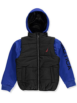 Boys' Insulated Jacket by Nautica in Black multi