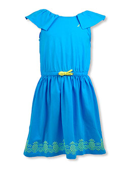 Girls' Sleeveless Ruffle Dress by Nautica in Blue