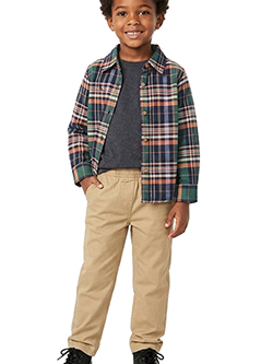 Nautica Boys' 3-Piece Plaid Shirt, Pants, and Tee Set