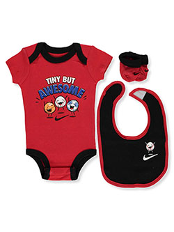 Baby Boys' 3-Piece Layette Gift Set by Nike in University red