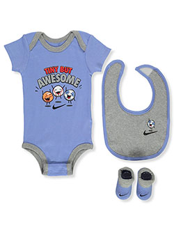 Baby Boys' 3-Piece Layette Gift Set by Nike in Royal pulse
