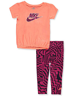 Baby Girls' 2-Piece Leggings Set Outfit by Nike in Multi