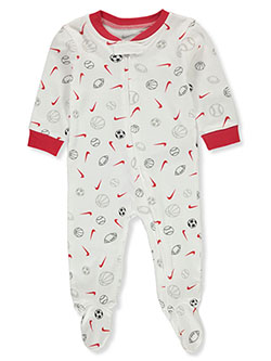 Baby Boys' Footed Coveralls by Nike in White/multi, Infants