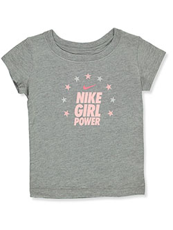 Baby Girls' Girl Power T-Shirt by Nike in Gray, Infants