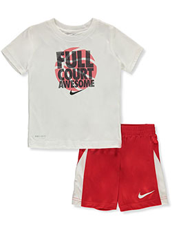 Dri-Fit Boys' 2-Piece Shorts Set Outfit by Nike in University red