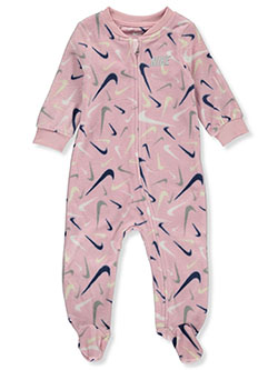 Baby Girls' Footed Coveralls by Nike in Pink