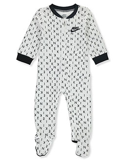 Baby Boys' Footed Coveralls by Nike in White/black