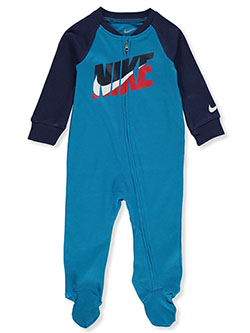 Baby Boys' Footed Coveralls by Nike in Blue, Infants