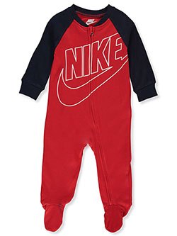 Boys' Footed Coveralls by Nike in University red, Infants