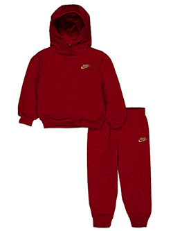 Nike Boys' Fleece Pullover Embroidered Logo Hoodie and Jogger Set
