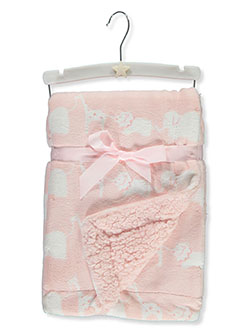 Luxury Sherpa Baby Blanket by Lullaby Kids in Pink