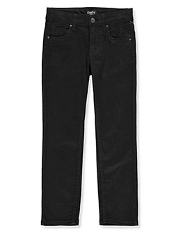Boys' 5-Pocket Twill Pants in black, gray, khaki and navy