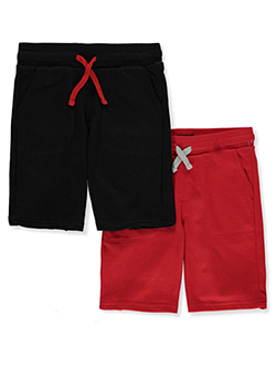 Boys' 2-Pack Pull-On Terry Shorts in black and classic blue