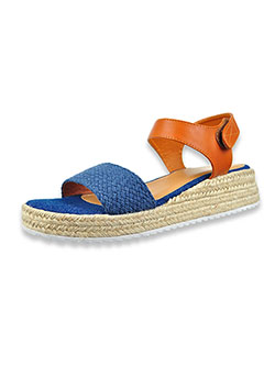 Girls' Strap Sandals by Olivia Miller in denim blue and natural - $14.99