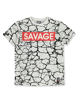 Boys' Savage T-Shirt by Phat Farm in black, red and white