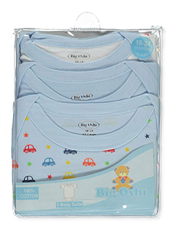 Baby Boys' 3-Pack Bodysuits by Big Oshi in Blue - Bodysuits
