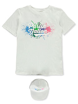 Paint Burst T-Shirt & Ball Cap Set by Parish Nation in black and white