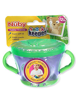 Snack Keeper by Nuby in blue/orange, blue/red and purple/green